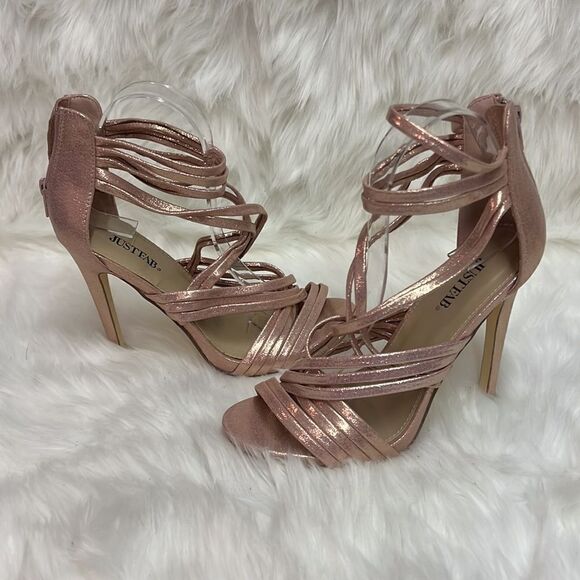 JUSTFAB Party Pleaser Strappy Heeled Sandal
size 7.5 BIN 16 - Picture 6 of 11